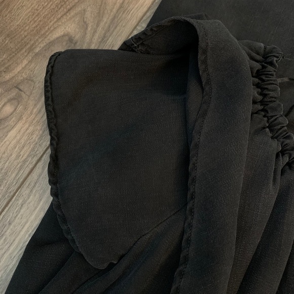 Zara Off-the-Shoulder Faded Black Ruffled Mini Black Dress Size XS - Picture 9 of 10